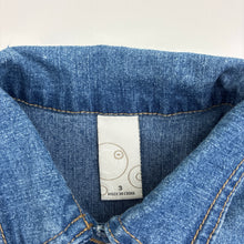 Load image into Gallery viewer, Girls Target, blue stretch denim jacket, poppers, GUC, size 3,