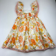Load image into Gallery viewer, Girls Cynthia Rowley, lined floral cotton dress, EUC, size 4, L: 56cm