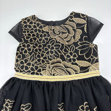 Load image into Gallery viewer, Girls Ollie's Place, lined embroidered tulle party dress, roses, EUC, size 3, L: 59cm