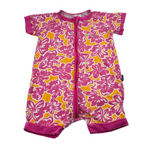 Load image into Gallery viewer, Girls Bonds, floral zip Wondersuit / zippy / romper, wash fade, FUC, size 3,