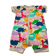 Load image into Gallery viewer, Unisex Bonds, zip Wondersuit / zippy / romper, dinosaurs, wash fade, FUC, size 3,