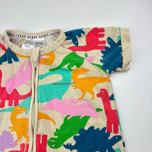 Load image into Gallery viewer, Unisex Bonds, zip Wondersuit / zippy / romper, dinosaurs, wash fade, FUC, size 3,
