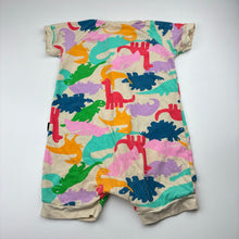 Load image into Gallery viewer, Unisex Bonds, zip Wondersuit / zippy / romper, dinosaurs, wash fade, FUC, size 3,