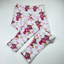 Load image into Gallery viewer, Girls Cheeky Chickadee, stretchy leggings, koalas, wash fade, FUC, size 7,