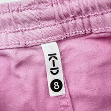 Load image into Gallery viewer, Girls KID, pink stretch cotton shorts elasticated, GUC, size 8,