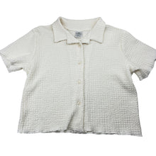 Load image into Gallery viewer, Girls Mango, stretchy lightweight textured short sleeve shirt, EUC, size 12,