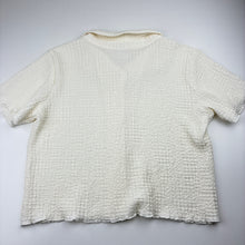 Load image into Gallery viewer, Girls Mango, stretchy lightweight textured short sleeve shirt, EUC, size 12,