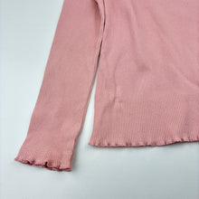 Load image into Gallery viewer, Girls Anko, pink ribbed long sleeve tee/top, GUC, size 6,