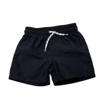 Load image into Gallery viewer, Boys Anko, black lightweight board shorts elasticated, GUC, size 1,