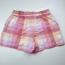 Load image into Gallery viewer, Girls Cotton On, pink check cotton shorts elasticated, GUC, size 9-10,