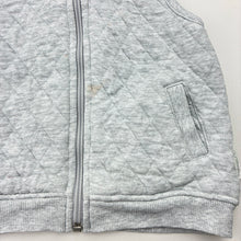 Load image into Gallery viewer, Unisex Purebaby, quilted organic cotton blend vest, mark on front, FUC, size 1,
