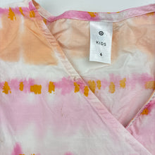 Load image into Gallery viewer, Girls Target, tie-dyed lightweight cotton dress, light marks on chest, FUC, size 6, L: 66cm