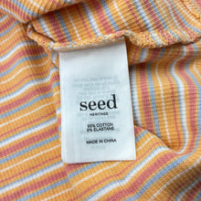 Load image into Gallery viewer, Girls Seed, striped ribbed casual dress, light mark back hem, FUC, size 12, L: 67cm
