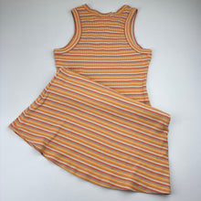 Load image into Gallery viewer, Girls Seed, striped ribbed casual dress, light mark back hem, FUC, size 12, L: 67cm