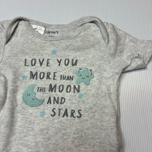 Load image into Gallery viewer, Unisex Carters, cotton bodysuit, moon and stars, GUC, size 0-1,