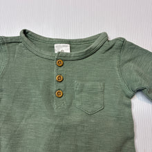 Load image into Gallery viewer, Unisex Target, cotton waffle Henley top, EUC, size 000,