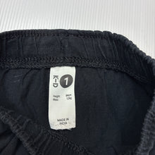 Load image into Gallery viewer, Boys KID, black cotton shorts elasticated, GUC, size 1,