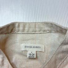 Load image into Gallery viewer, Boys David Jones, cotton/linen long sleeve shirt, dinosaur, EUC, size 2,