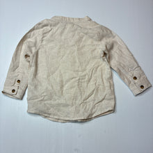 Load image into Gallery viewer, Boys David Jones, cotton/linen long sleeve shirt, dinosaur, EUC, size 2,