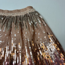 Load image into Gallery viewer, Girls M&amp;S, lined tulle and sequined skirt elasticated, EUC, size 4-5,