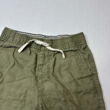 Load image into Gallery viewer, Boys Anko, khaki linen shorts elasticated, GUC, size 9,