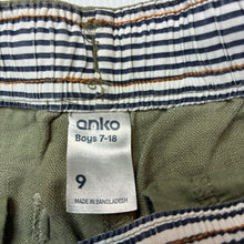Load image into Gallery viewer, Boys Anko, khaki linen shorts elasticated, GUC, size 9,