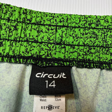 Load image into Gallery viewer, Boys Circuit, lightweight stretch sports shorts elasticated, EUC, size 14,