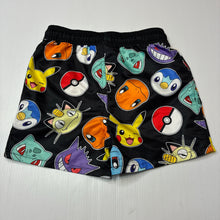 Load image into Gallery viewer, Boys Pokemon, lightweight board shorts elasticated, EUC, size 6,