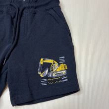 Load image into Gallery viewer, Boys Tilt, cotton blend shorts elasticated, digger, EUC, size 3,