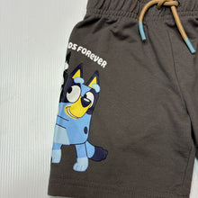 Load image into Gallery viewer, Boys Bluey, cotton blend shorts elasticated, GUC, size 3,