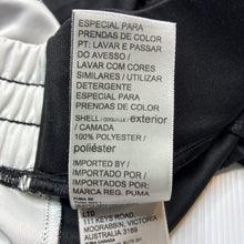 Load image into Gallery viewer, Girls Puma, black and white sports shorts elasticated, EUC, size 13-14,