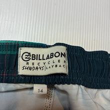 Load image into Gallery viewer, Boys Billabong, Layback Recycler stretch board shorts elasticated, FUC, size 14,