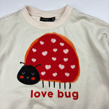 Load image into Gallery viewer, Girls Rock Your Kid, cotton sweater/jumper, ladybird, light marks left sleeve, FUC, size 7,