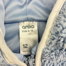 Load image into Gallery viewer, Girls Anko, blue fleece zip hoodie sweater, GUC, size 12,