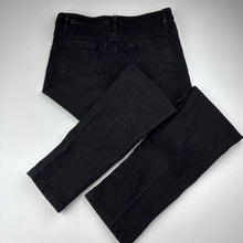 Load image into Gallery viewer, Boys Anko, black stretch denim jeans adjustable, FUC, size 12,