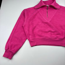 Load image into Gallery viewer, Girls Tilii, pink cotton blend sweater/jumper, light marks on cuffs, FUC, size 12,