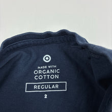 Load image into Gallery viewer, Boys Target, navy organic cotton long sleeve t-shirt, diggers, GUC, size 2,