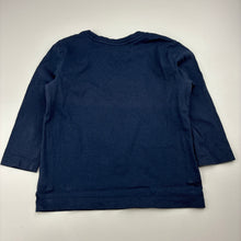 Load image into Gallery viewer, Boys Target, navy organic cotton long sleeve t-shirt, diggers, GUC, size 2,