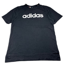 Load image into Gallery viewer, Unisex Adidas, black cotton t-shirt/top, GUC, size 15-16,