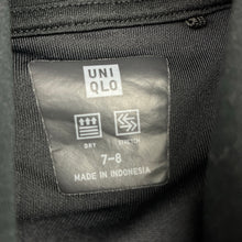 Load image into Gallery viewer, Girls Uniqlo, black stretchy cropped hoodie sweater, tennis, GUC, size 7-8,
