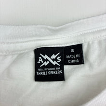 Load image into Gallery viewer, Boys AXS, white cotton t-shirt, surf, FUC, size 8,