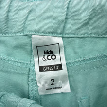 Load image into Gallery viewer, Girls Kids &amp; Co, stretch cotton shorts adjustable, FUC, size 2,