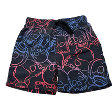 Load image into Gallery viewer, Boys KID, lightweight board shorts elasticated, skulls, EUC, size 8,