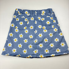 Load image into Gallery viewer, Girls Frugi, floral organic cotton blend skirt adjustable, FUC, size 9-10,
