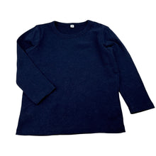 Load image into Gallery viewer, Unisex Muji, navy long sleeve t-shirt/top, GUC, size 3,