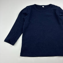 Load image into Gallery viewer, Unisex Muji, navy long sleeve t-shirt/top, GUC, size 3,