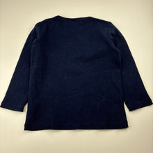 Load image into Gallery viewer, Unisex Muji, navy long sleeve t-shirt/top, GUC, size 3,