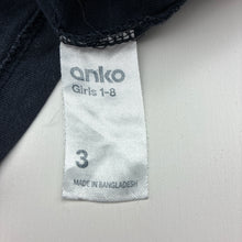Load image into Gallery viewer, Girls Anko, navy cotton t-shirt/top, FUC, size 3,