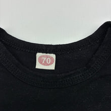 Load image into Gallery viewer, Unisex black, bodysuit/romper, GUC, size 00,