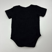 Load image into Gallery viewer, Unisex black, bodysuit/romper, GUC, size 00,